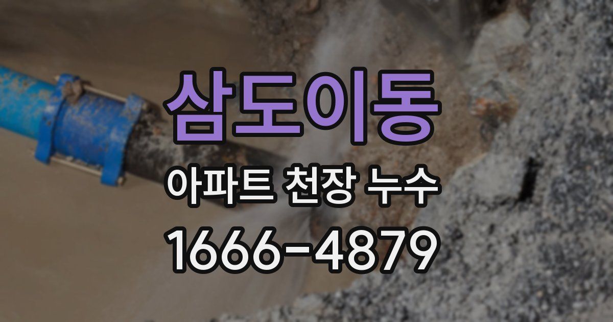 삼도이동 아파트 천장 누수