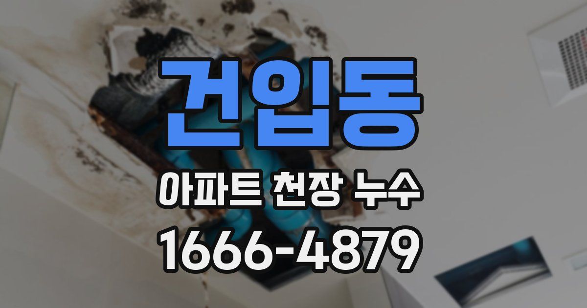 건입동 아파트 천장 누수