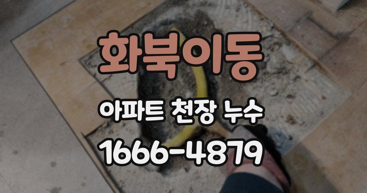 화북이동 아파트 천장 누수