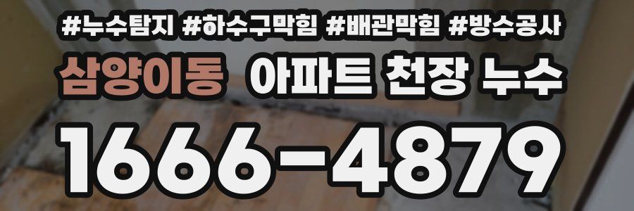 삼양이동 아파트 천장 누수