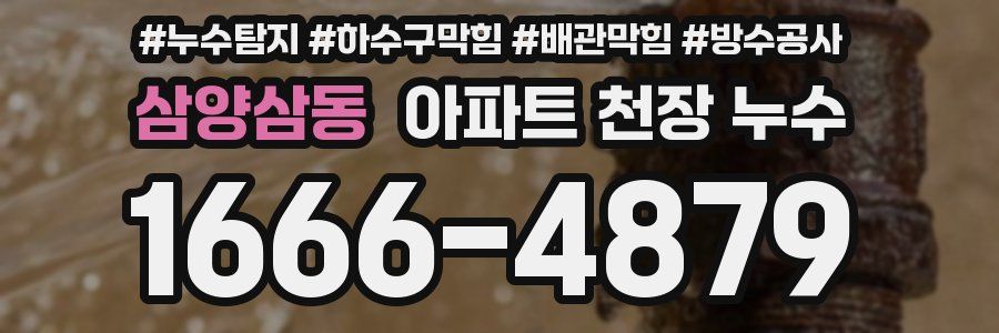 삼양삼동 아파트 천장 누수