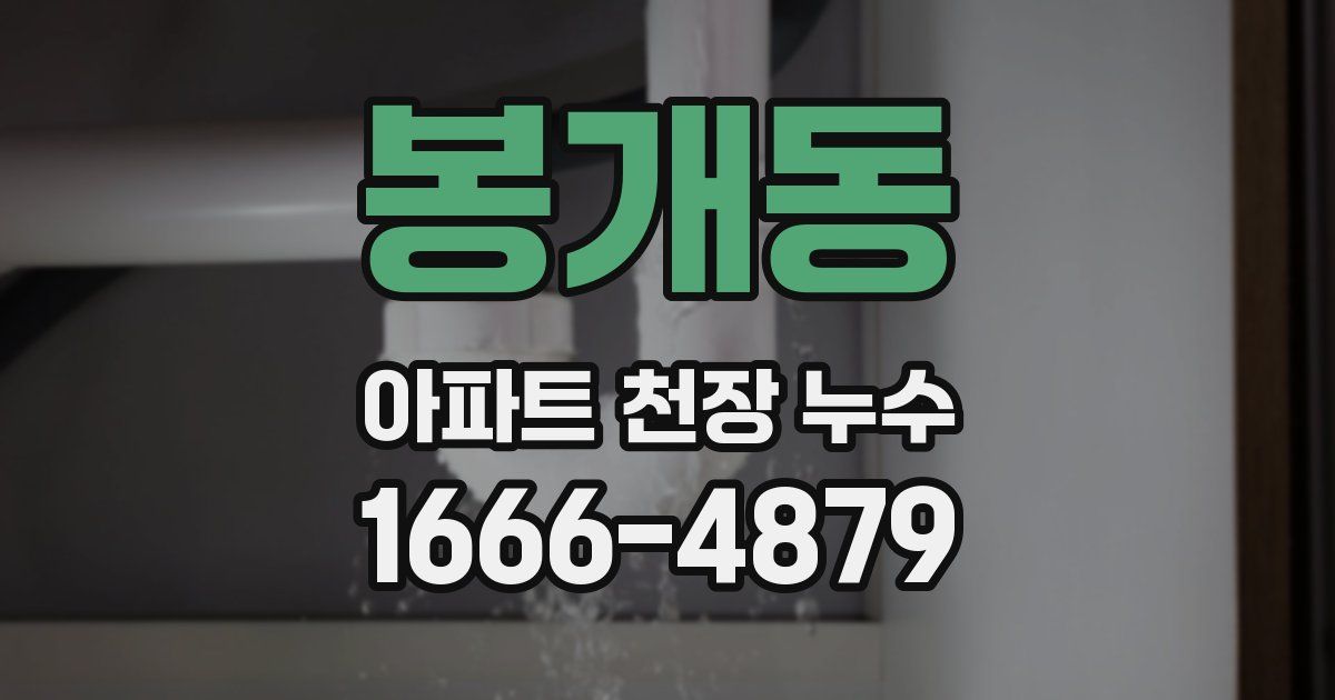 봉개동 아파트 천장 누수