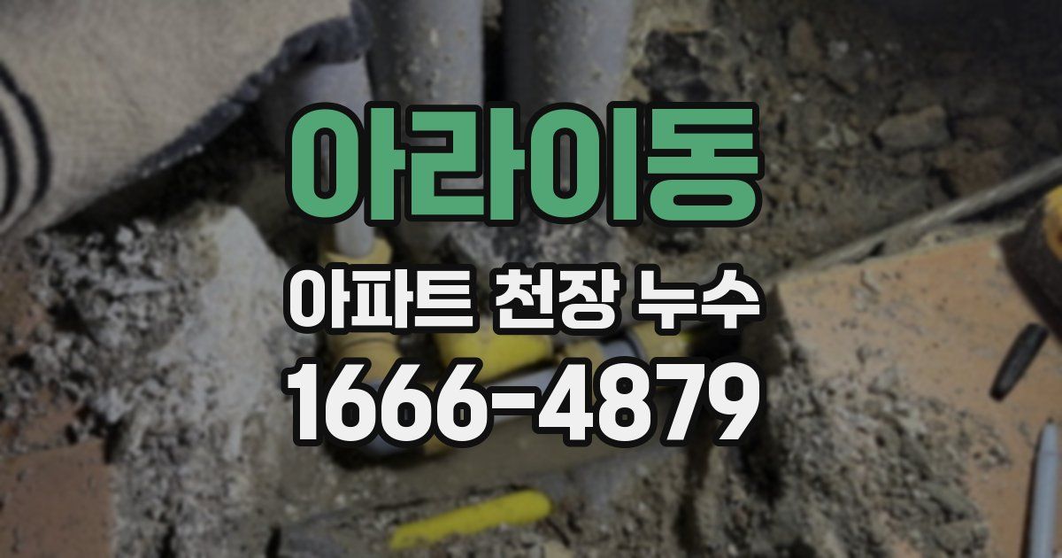 아라이동 아파트 천장 누수