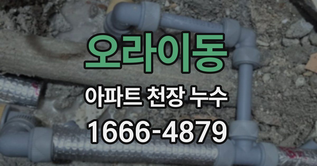 오라이동 아파트 천장 누수