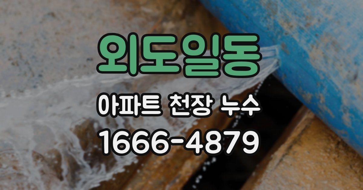 외도일동 아파트 천장 누수