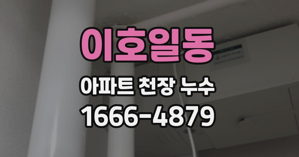 이호일동 아파트 천장 누수