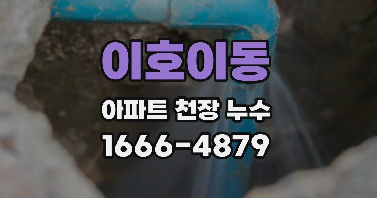 이호이동 아파트 천장 누수