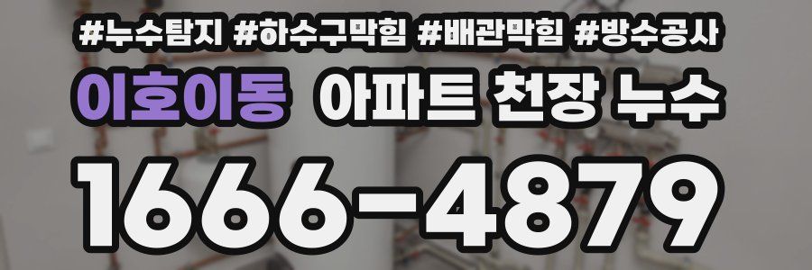 이호이동 아파트 천장 누수