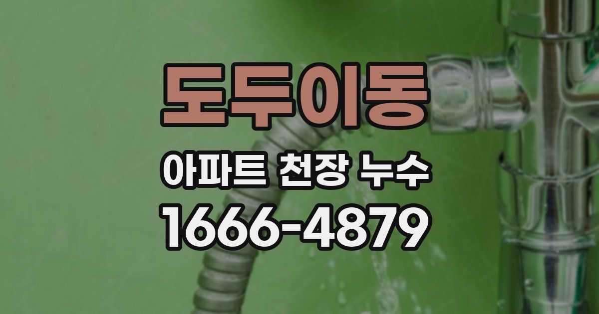 도두이동 아파트 천장 누수