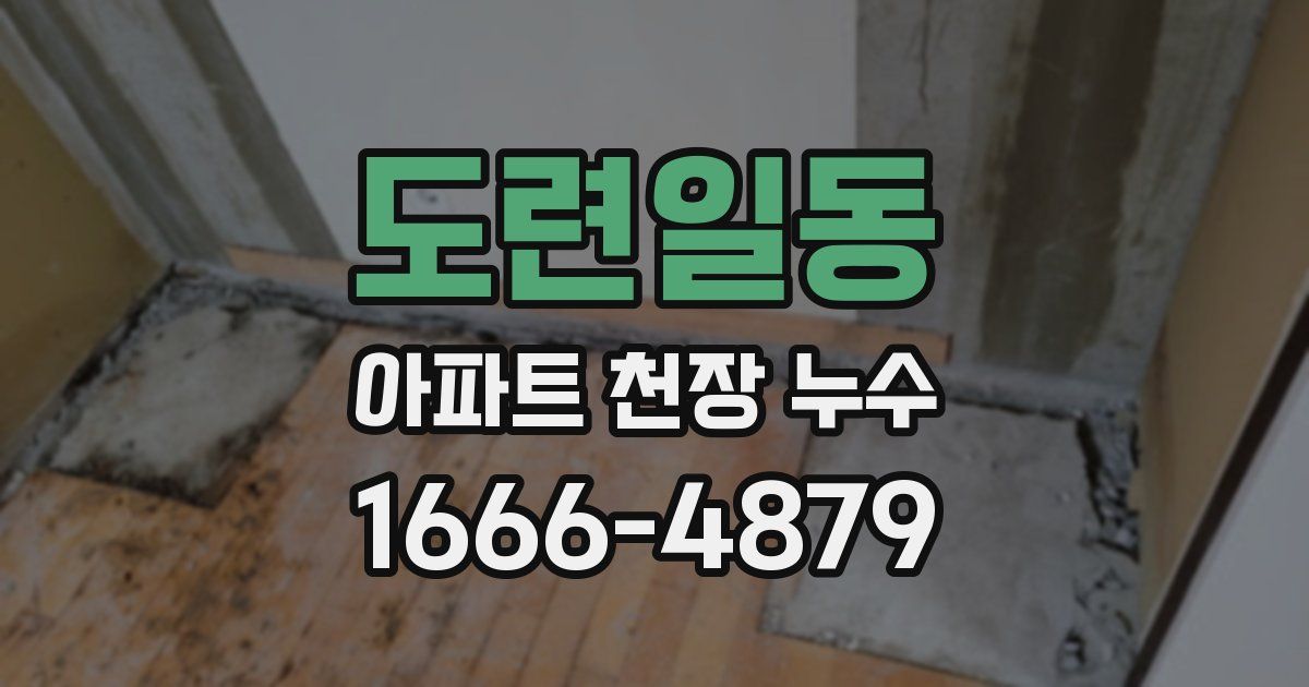 도련일동 아파트 천장 누수