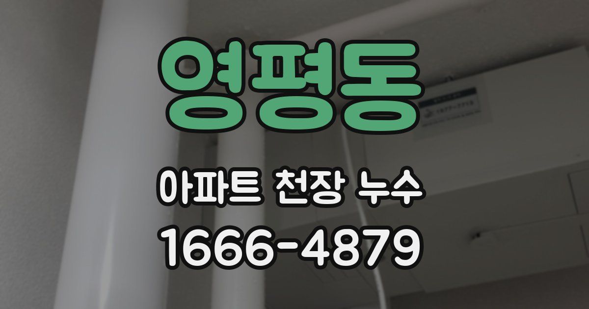 영평동 아파트 천장 누수