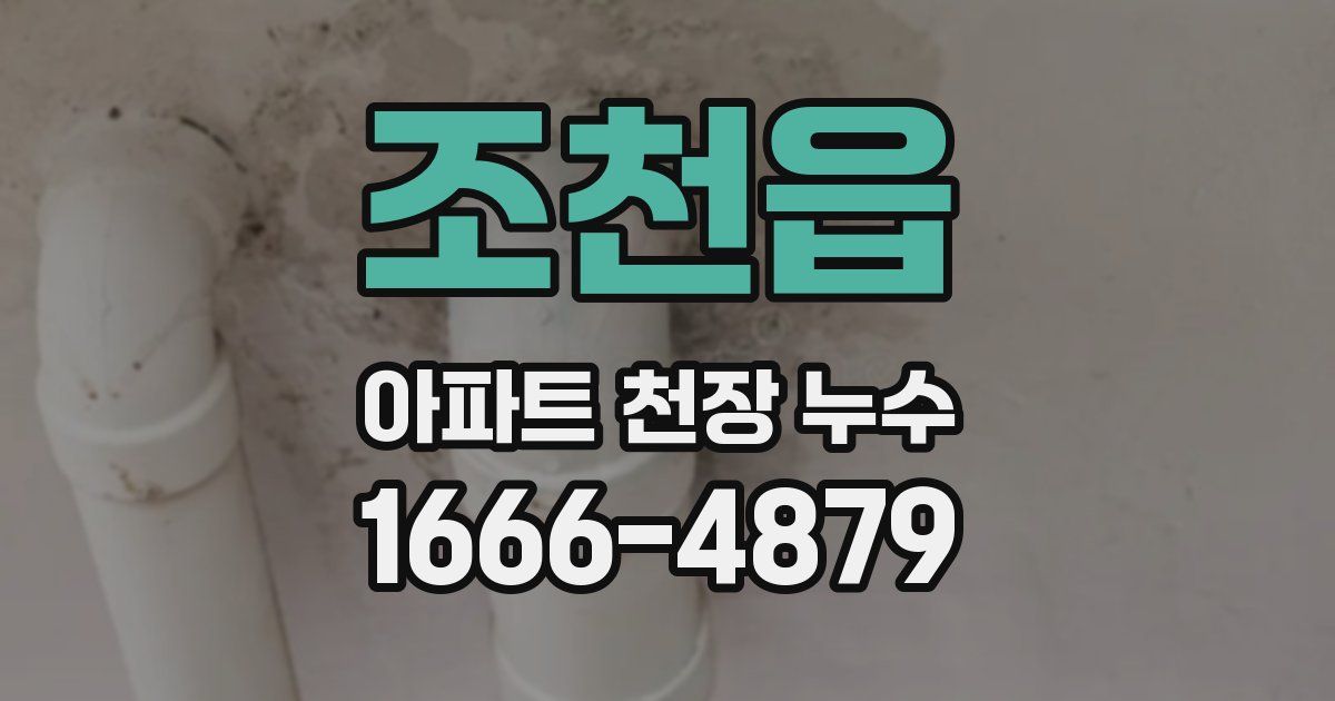 조천읍 아파트 천장 누수