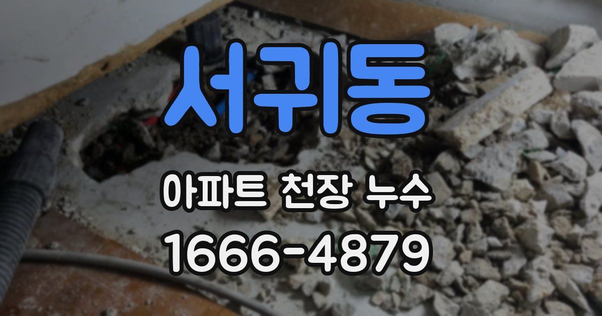 서귀동 아파트 천장 누수