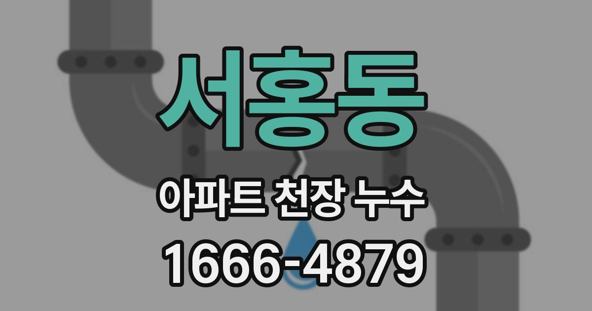 서홍동 아파트 천장 누수