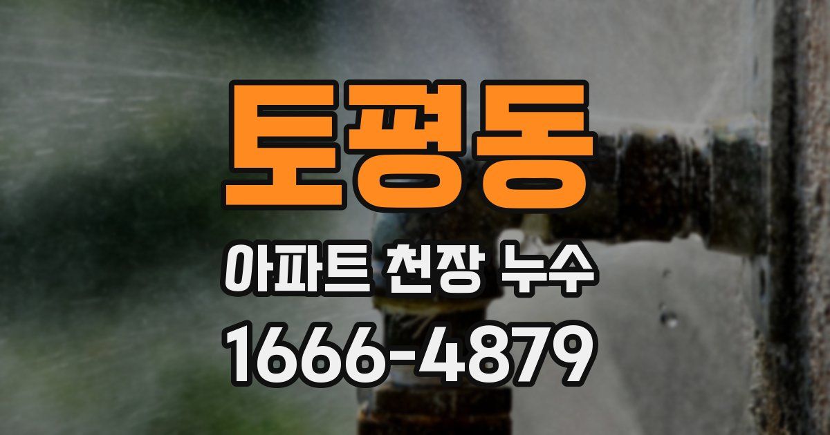 토평동 아파트 천장 누수