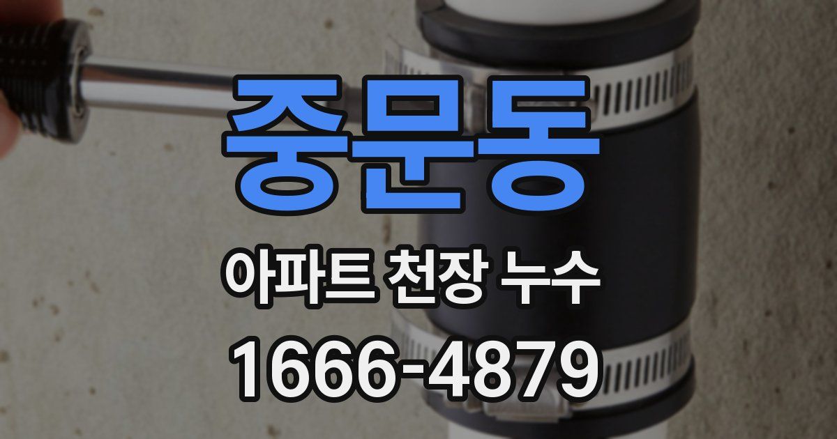 중문동 아파트 천장 누수