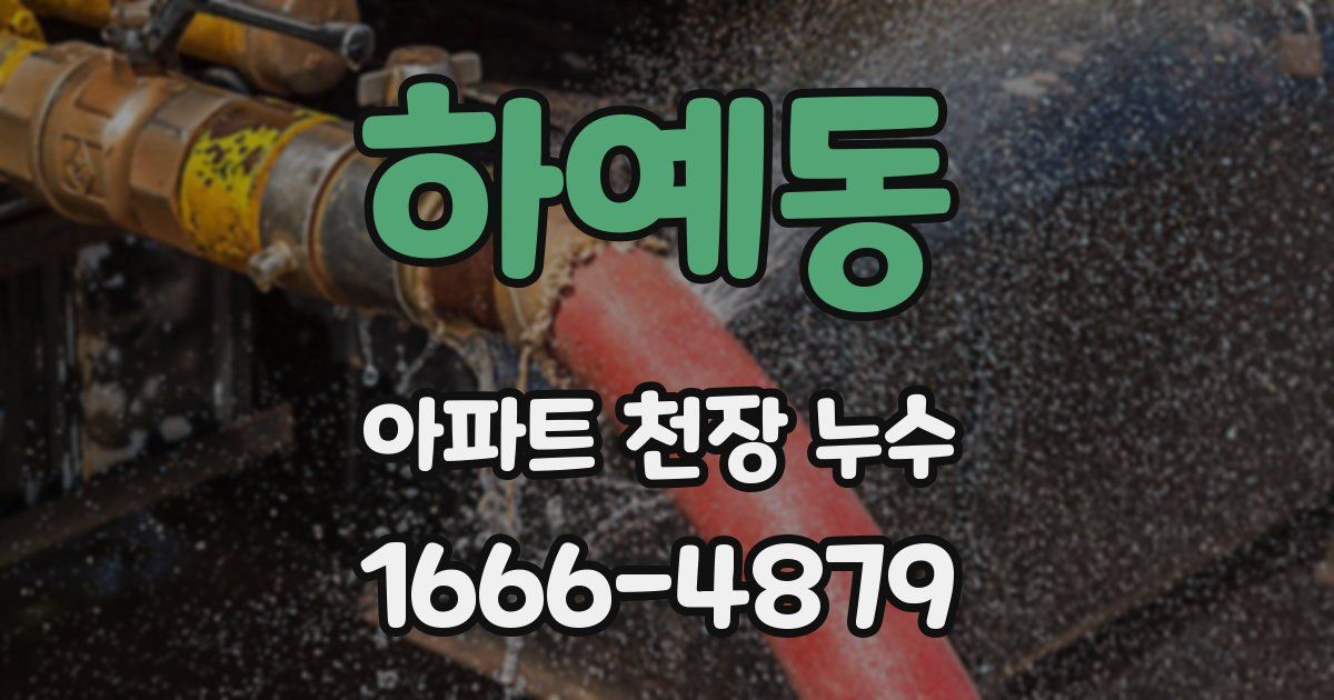 하예동 아파트 천장 누수