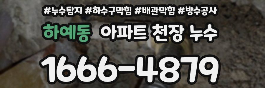 하예동 아파트 천장 누수