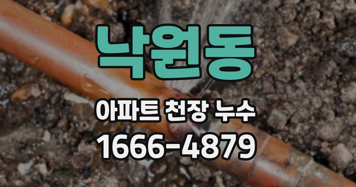 낙원동 아파트 천장 누수