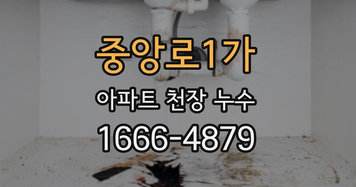 중앙로1가 아파트 천장 누수
