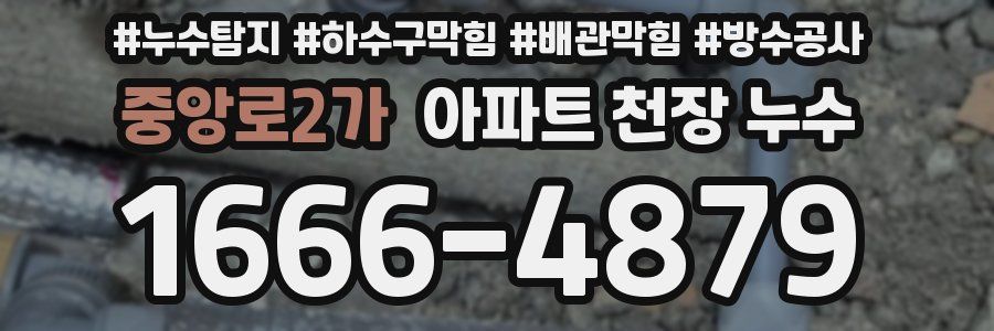 중앙로2가 아파트 천장 누수