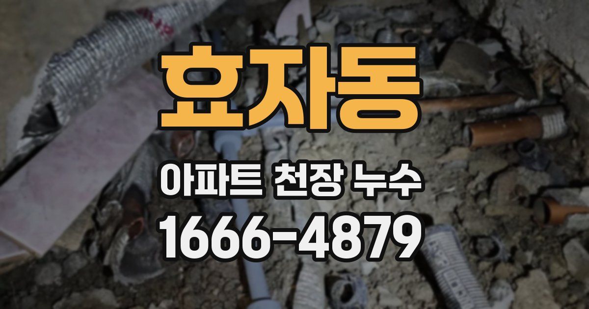 효자동 아파트 천장 누수
