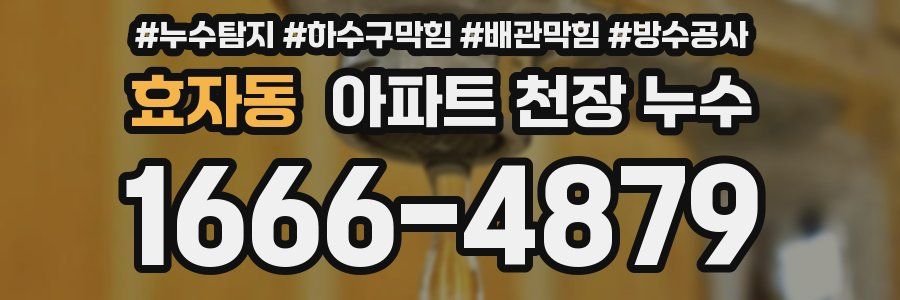 효자동 아파트 천장 누수
