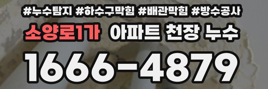 소양로1가 아파트 천장 누수