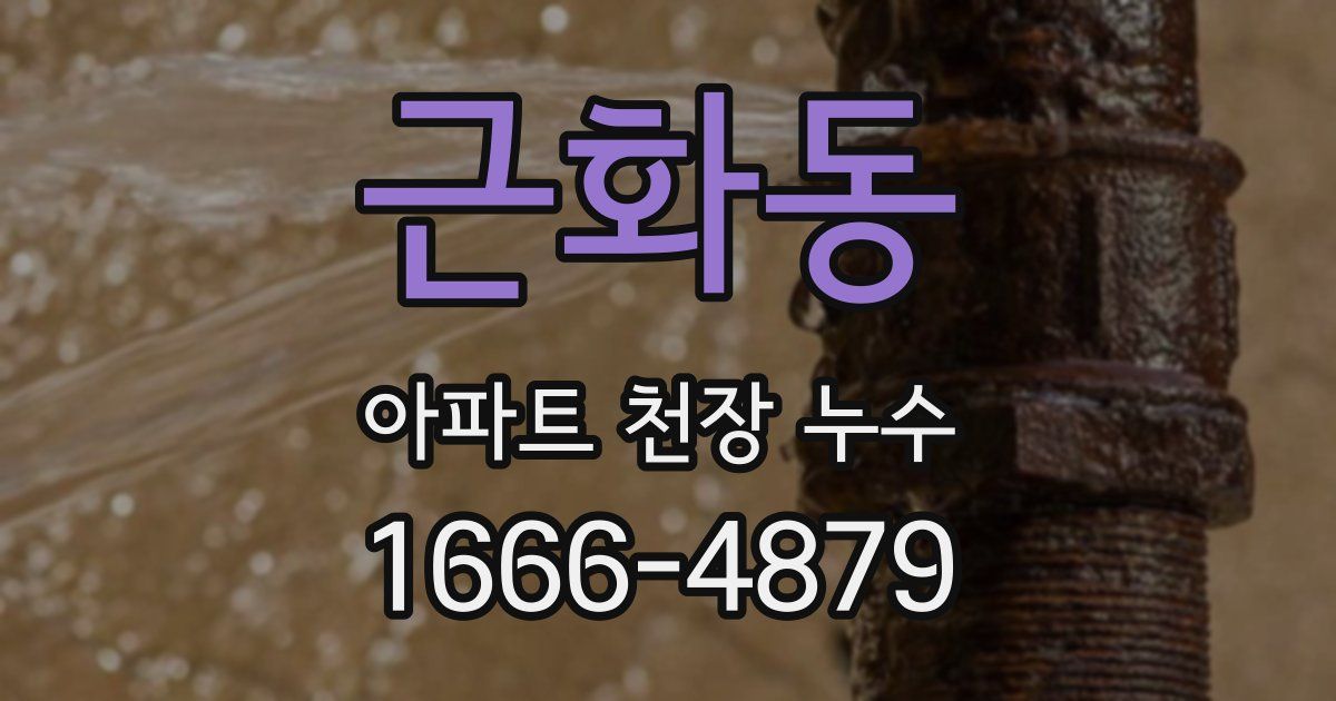 근화동 아파트 천장 누수
