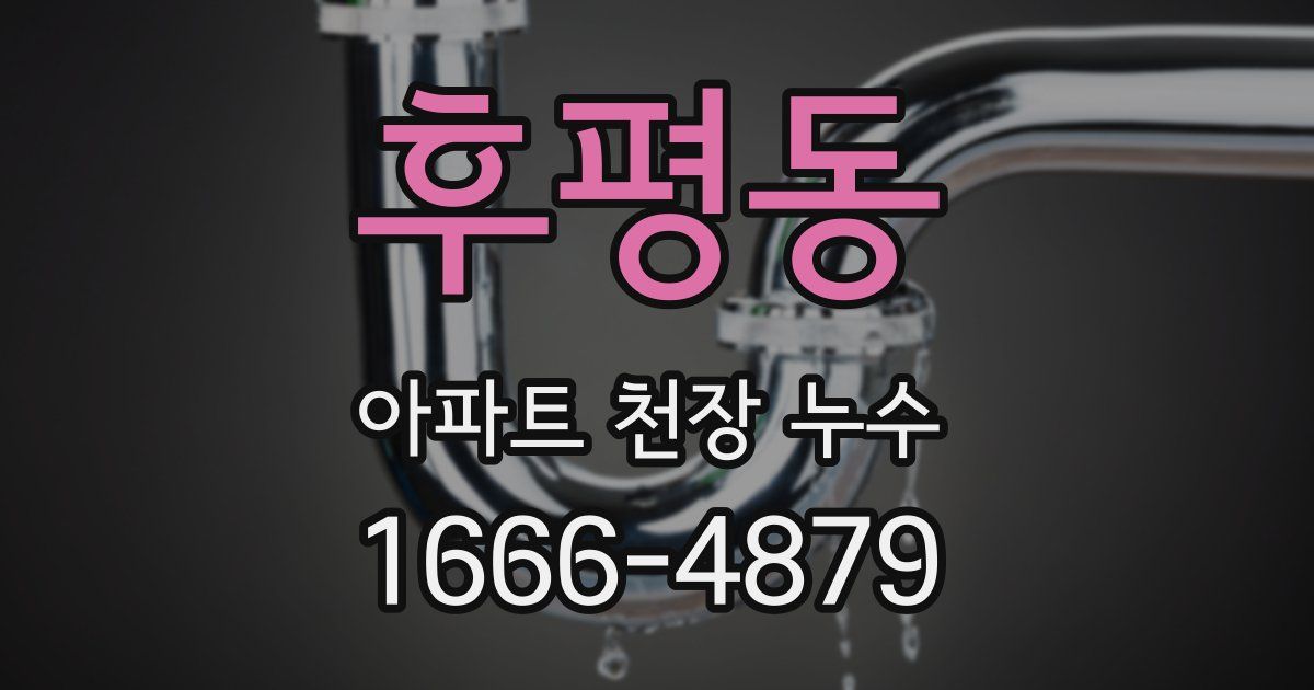 후평동 아파트 천장 누수