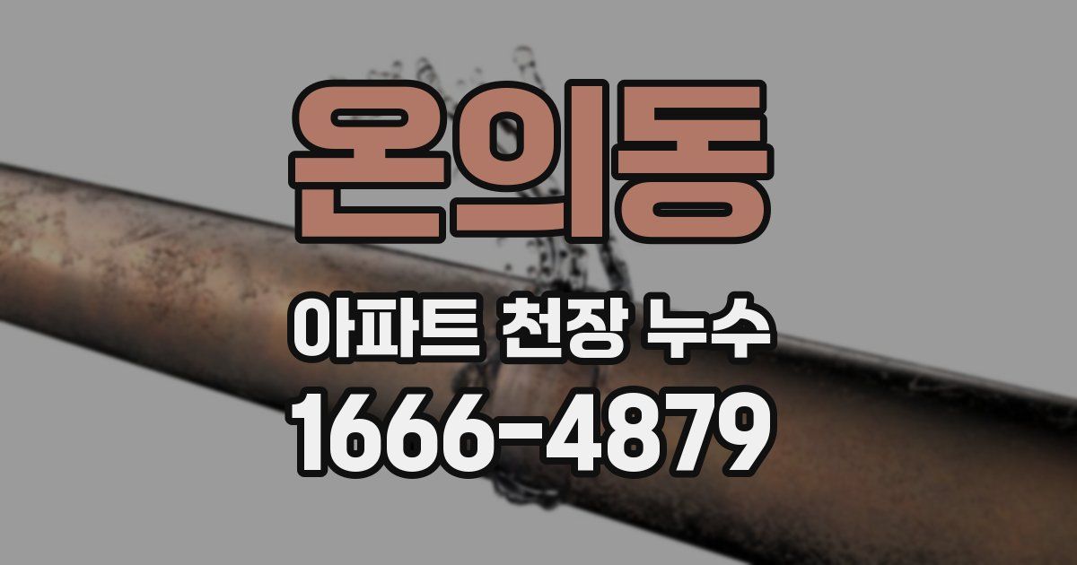 온의동 아파트 천장 누수