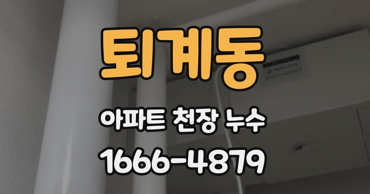 퇴계동 아파트 천장 누수