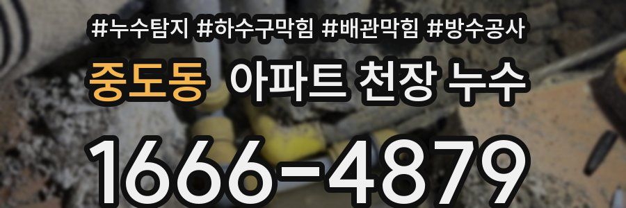 중도동 아파트 천장 누수