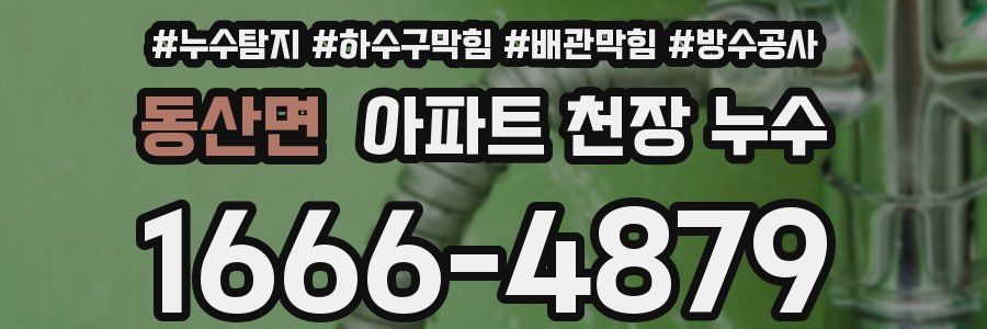 동산면 아파트 천장 누수