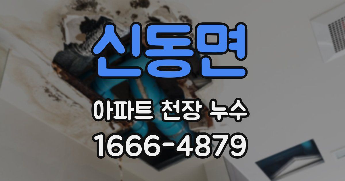신동면 아파트 천장 누수