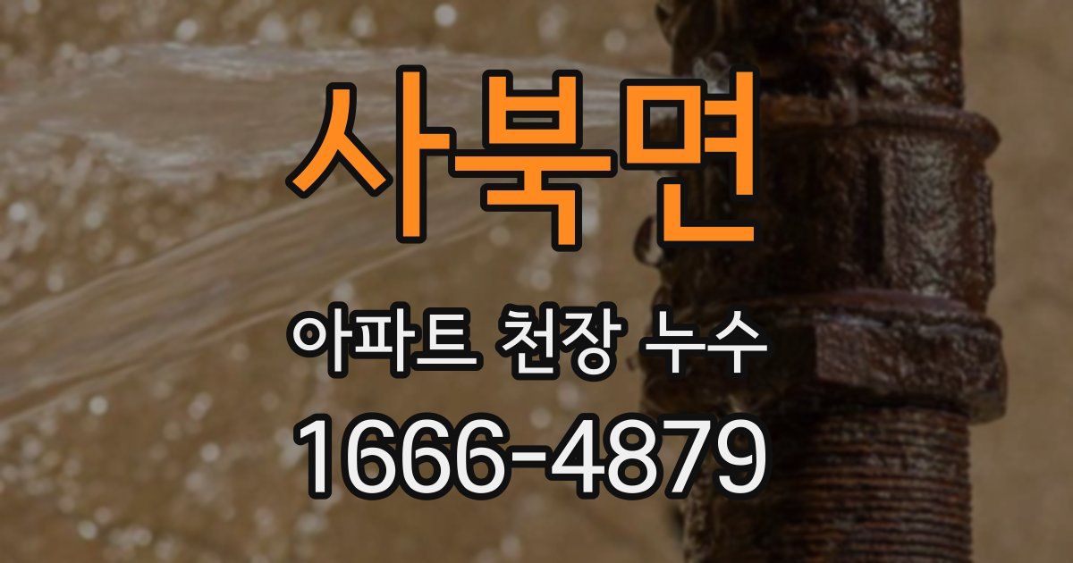 사북면 아파트 천장 누수