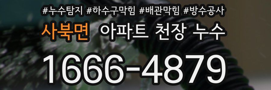 사북면 아파트 천장 누수