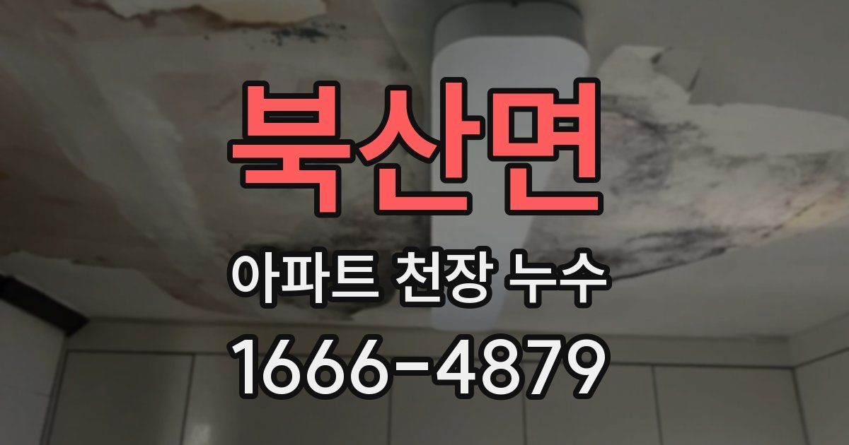 북산면 아파트 천장 누수