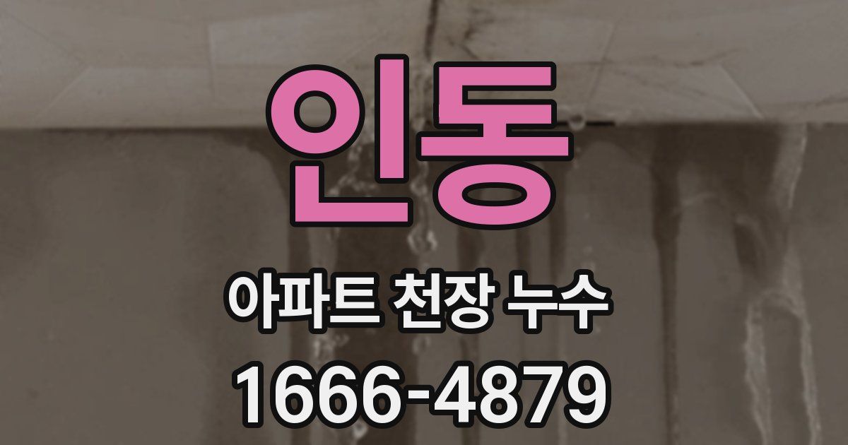 인동 아파트 천장 누수