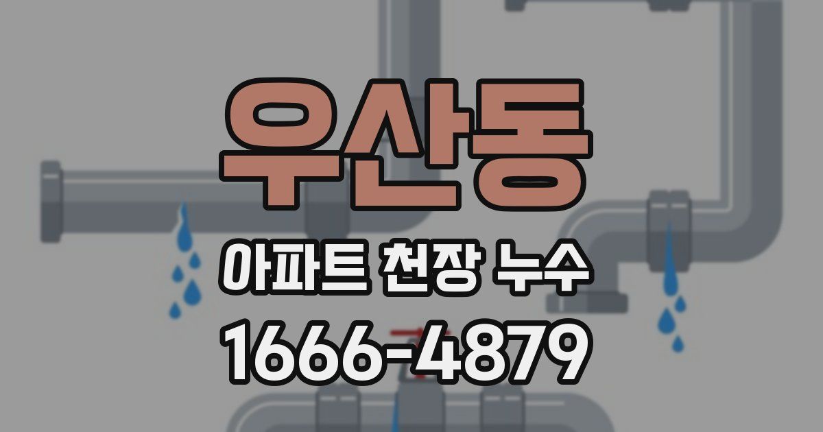 우산동 아파트 천장 누수