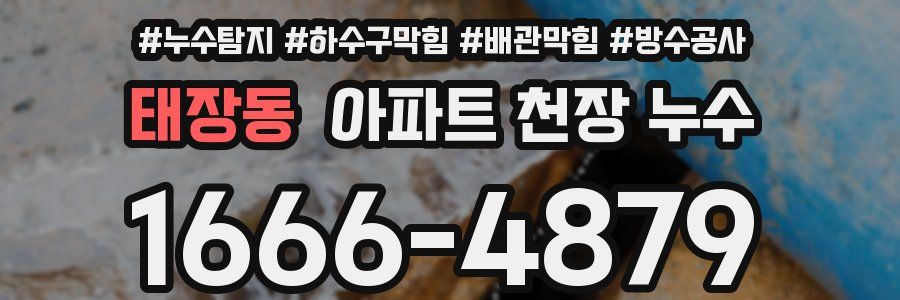 태장동 아파트 천장 누수