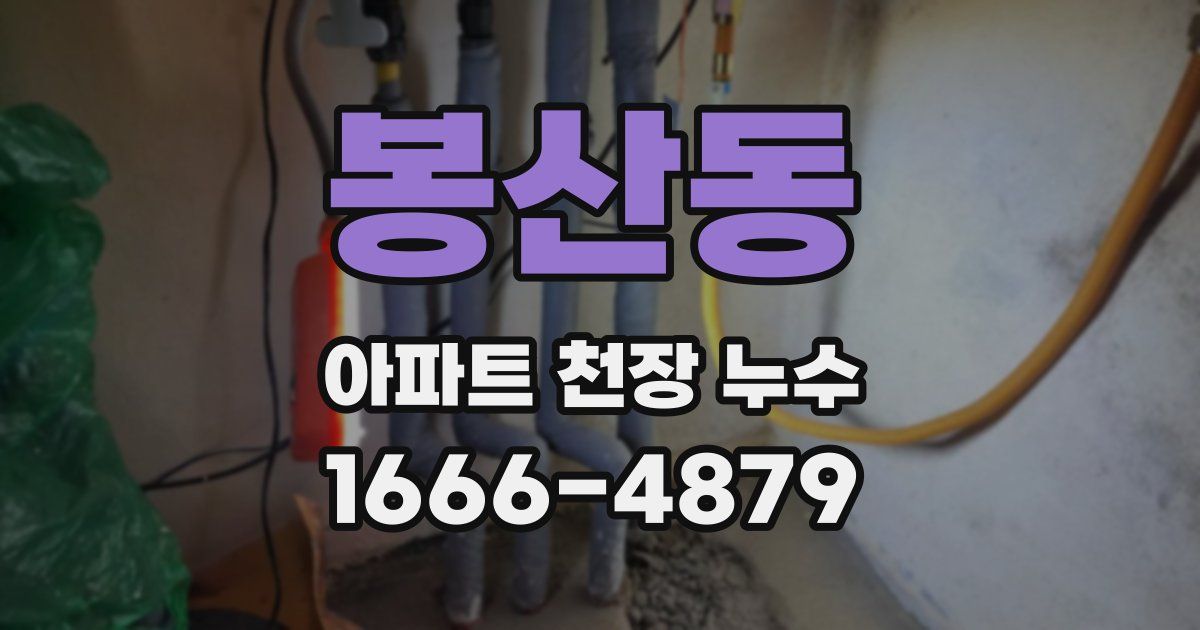 봉산동 아파트 천장 누수