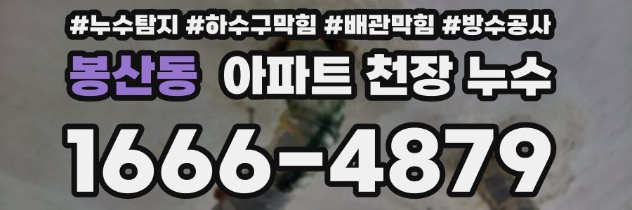 봉산동 아파트 천장 누수