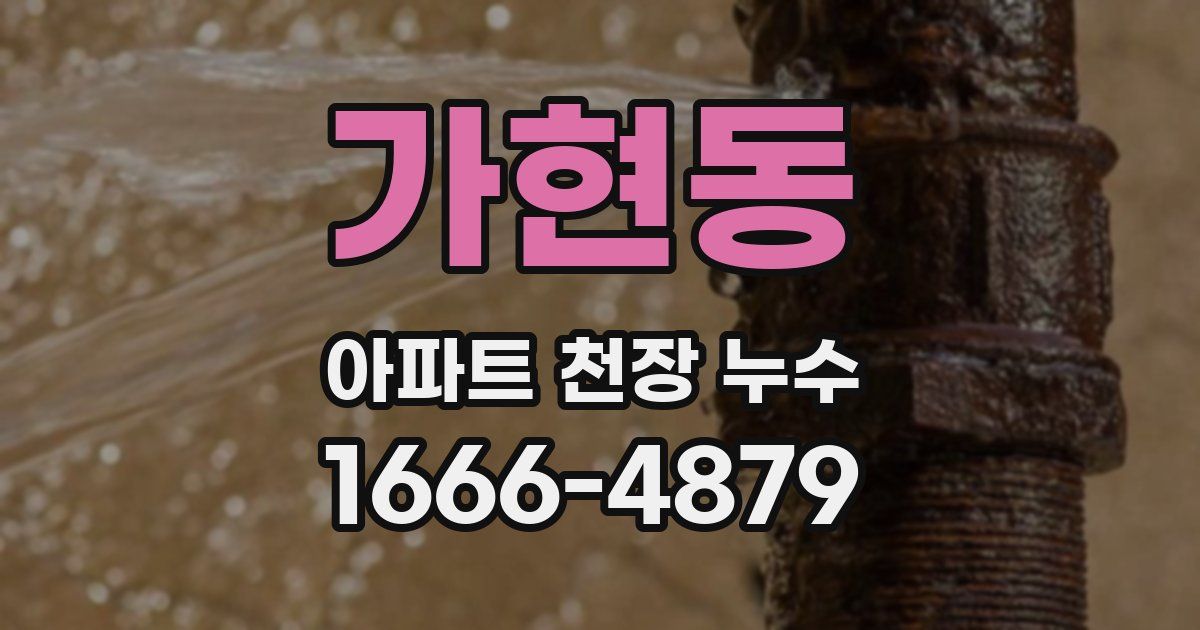 가현동 아파트 천장 누수