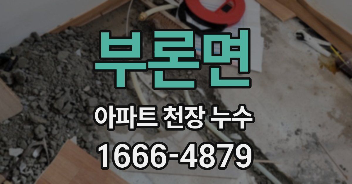 부론면 아파트 천장 누수