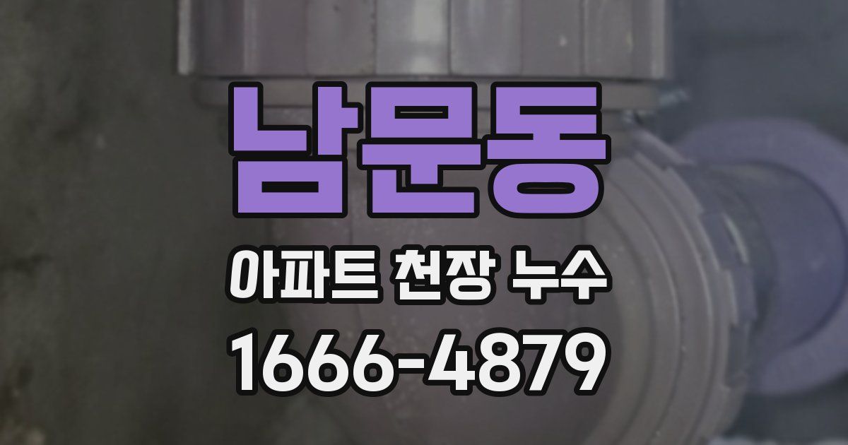 남문동 아파트 천장 누수