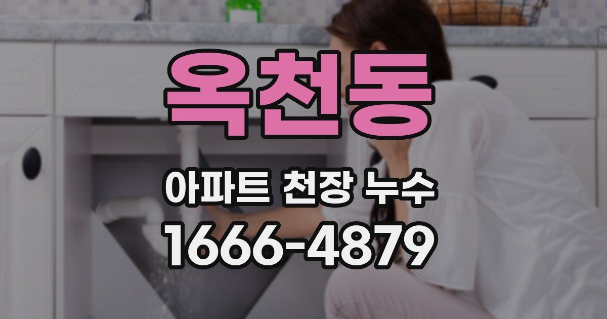 옥천동 아파트 천장 누수