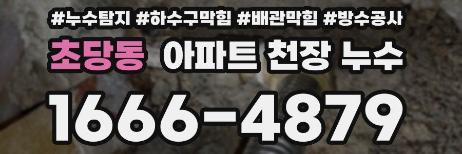초당동 아파트 천장 누수