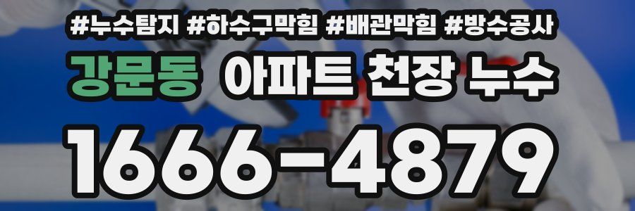 강문동 아파트 천장 누수
