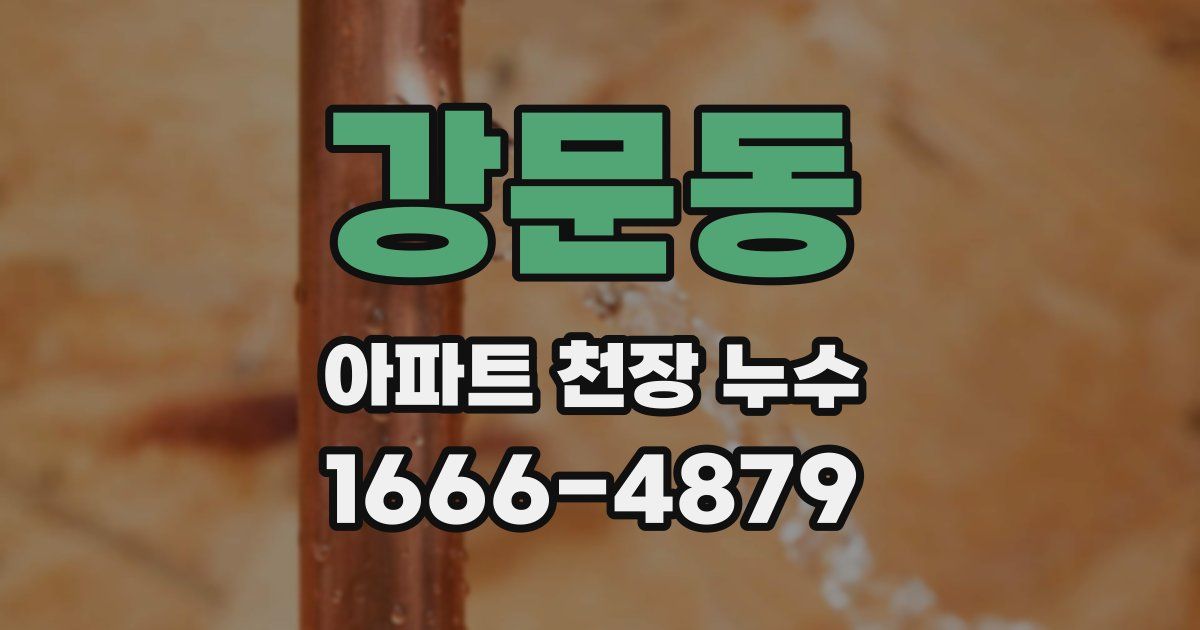 강문동 아파트 천장 누수